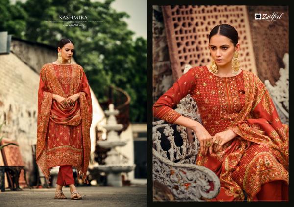 Zulfat Kashmira Pure Wool Pashmina Designer Dress Material Collection 